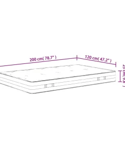 Pocketveringmatras middelhard-hard 120x200 cm
