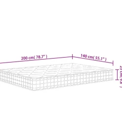 Pocketveringmatras middelhard-hard 140x200 cm