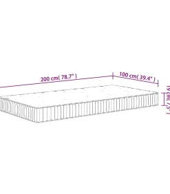 Pocketveringmatras middelhard 100x200 cm