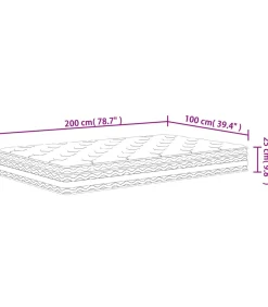 Pocketveringmatras middelhard 100x200 cm