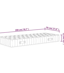 Pocketveringmatras middelhard-hard 70x200 cm