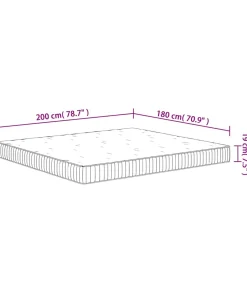 Pocketveringmatras middelhard 180x200 cm