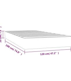 Pocketveringmatras 120x190x20 cm stof taupe
