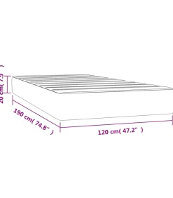 Pocketveringmatras 120x190x20 cm stof donkerbruin
