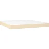 Pocketveringmatras 160x200x20 cm stof crèmekleurig