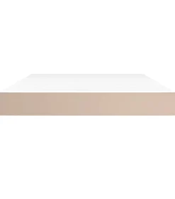 Pocketveringmatras 140x200x20 cm kunstleer cappuccinokleurig