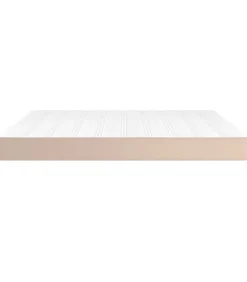 Pocketveringmatras 180x200x20 cm kunstleer cappuccinokleurig