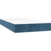 Pocketveringmatras 80x220x20 cm fluweel donkerblauw