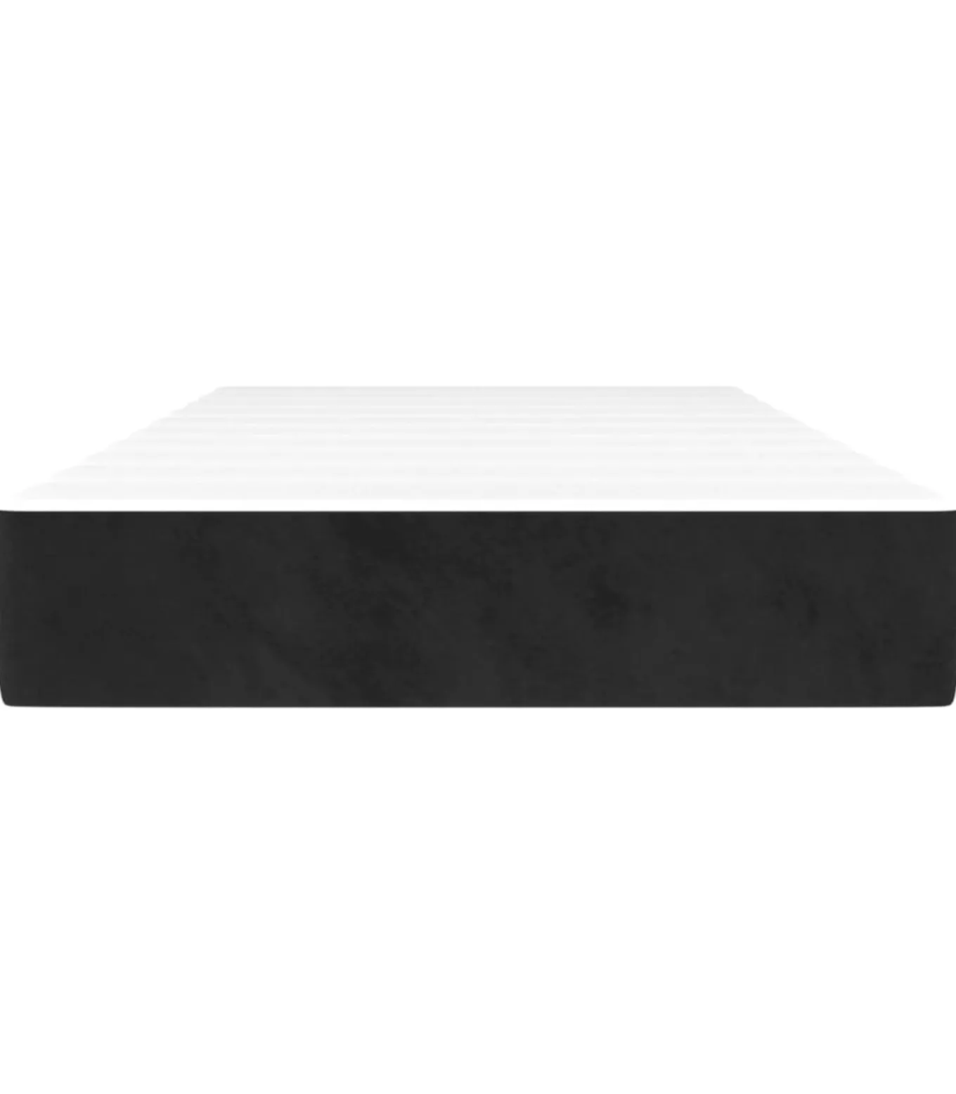 Pocketveringmatras 100x200x20 cm fluweel zwart