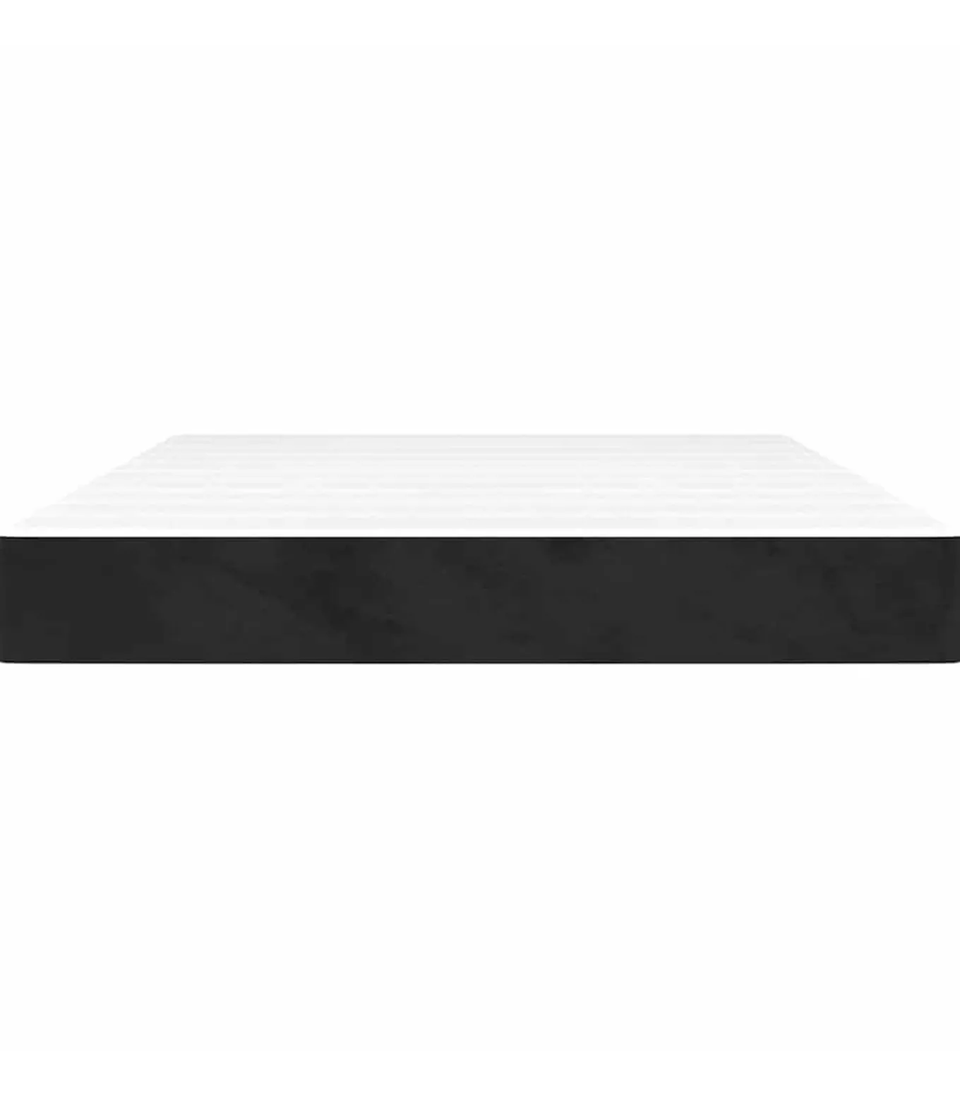 Pocketveringmatras 140x210x20 cm fluweel zwart