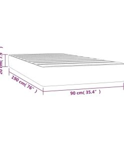 Pocketveringmatras 90x190x20 cm stof taupe