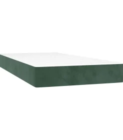 Pocketveringmatras 100x210x20 cm fluweel donkergroen