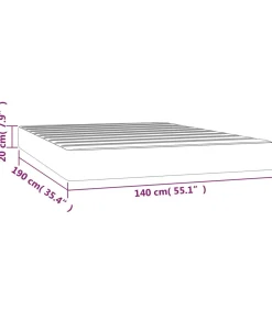 Pocketveringmatras 140x190x20 cm kunstleer zwart