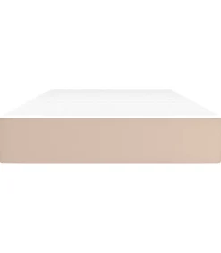 Pocketveringmatras 120x190x20 cm kunstleer cappuccinokleurig