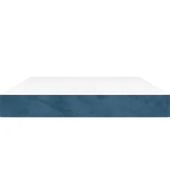 Pocketveringmatras 140x200x20 cm fluweel donkerblauw