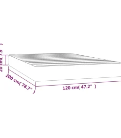 Pocketveringmatras 120x200x20 cm fluweel roze