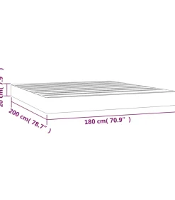 Pocketveringmatras 180x200x20 cm stof taupe