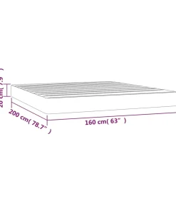 Pocketveringmatras 160x200x20 cm fluweel donkergroen