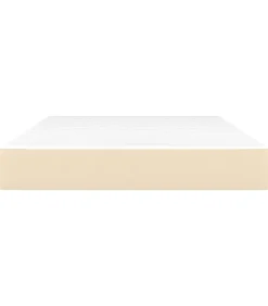 Pocketveringmatras 120x200x20 cm stof crèmekleurig