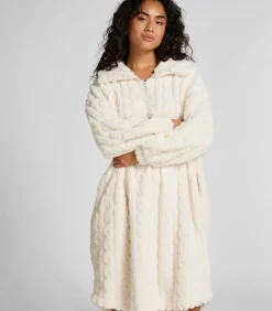 Poncho van Kabelgebreide Fleece