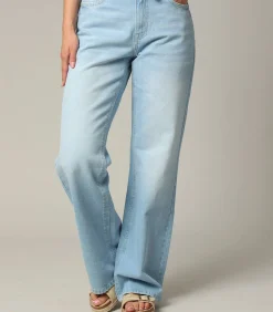 PRISTY - Denimjeans met wijde pijpen en ritssluiting