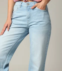 PRISTY - Denimjeans met wijde pijpen en ritssluiting