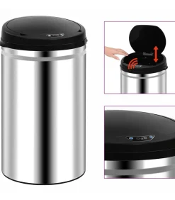 Prullenbak met automatische sensor 40 L roestvrij staal