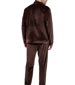 Pyjama broek sweatshirt hoge kraag rits Corduroy