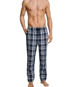 Pyjamabroek Donkerblauw Ruit