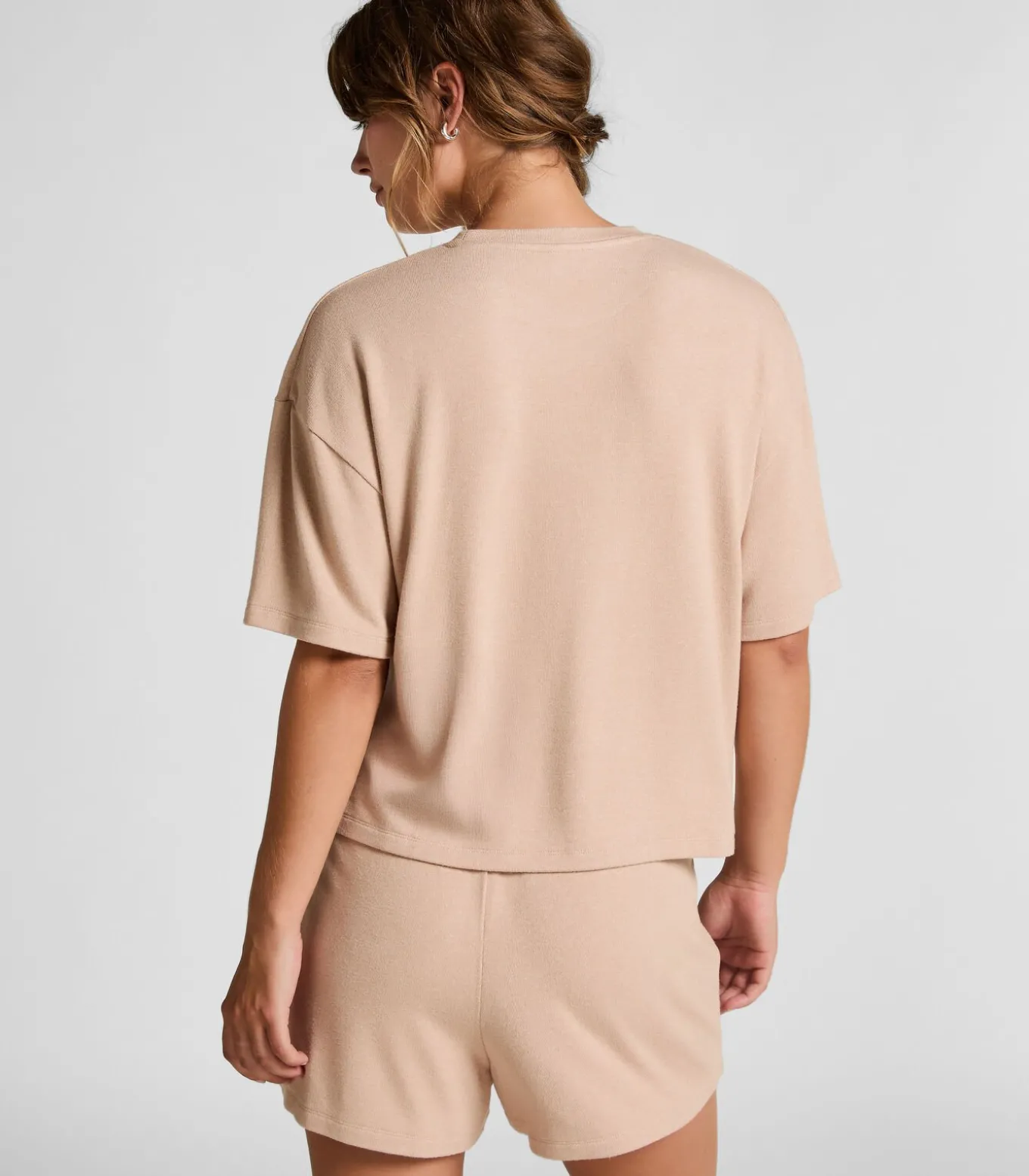 Pyjamashort van geborstelde jersey