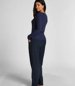 Pyjamatop met lange mouwen Henley