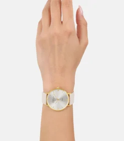 Quarzuhr voor dames, roestvrij staal | kunstleer