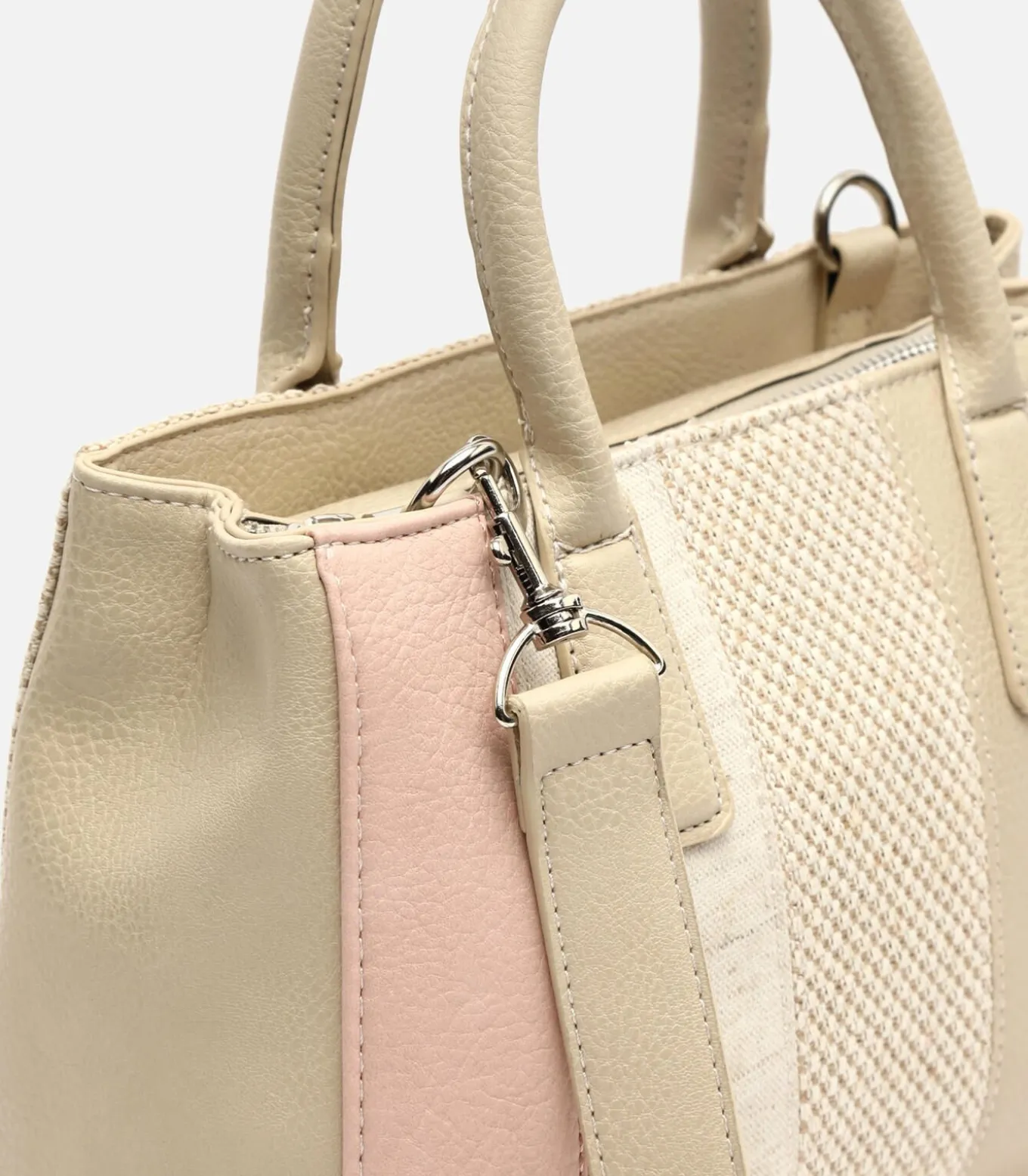 Raffia tas Vrouw Lareni Roze