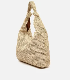 Raffia tas Vrouw Pologi Beige