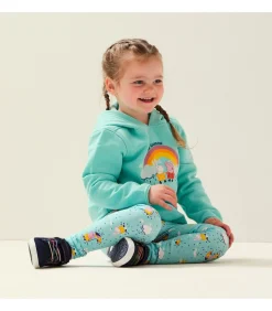 RAINBOW - Trui met kap - Turquoise