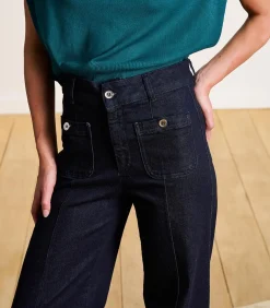 Rechte jeans met wijde pijpen van biologisch katoen