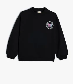 Rechte kraag Met drukwerk Sweatshirt