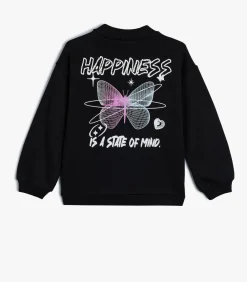 Rechte kraag Met drukwerk Sweatshirt