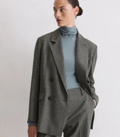 Rechte krijtstreep blazer