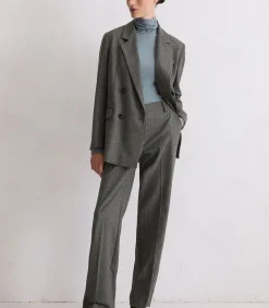 Rechte krijtstreep blazer