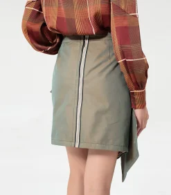 Rechte rok met afneembaar voorpand