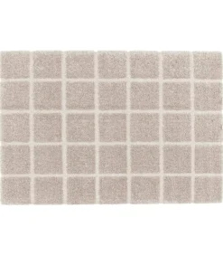 Rechthoekig hoogpolig vloerkleed shaggy stijl taupe 120 x 170 cm