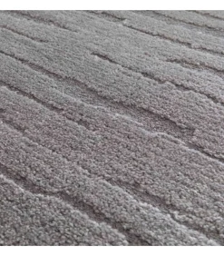 Rechthoekig laagpolig vloerkleed effen grijs patroon 120 x 170 cm