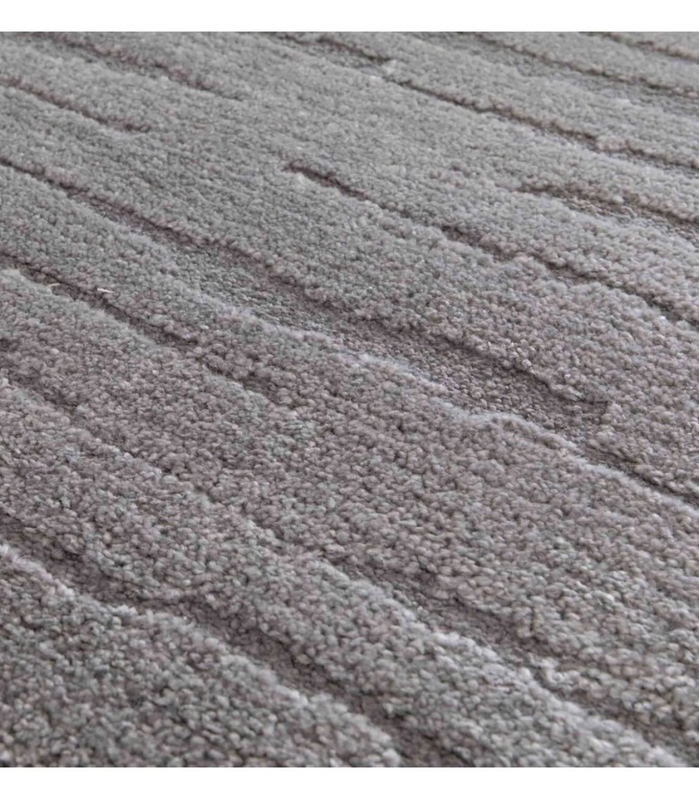 Rechthoekig laagpolig vloerkleed effen grijs patroon 120 x 170 cm