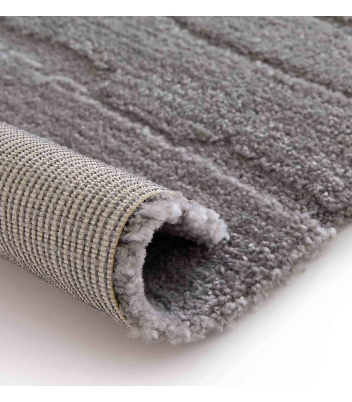 Rechthoekig laagpolig vloerkleed effen grijs patroon 120 x 170 cm