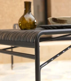 Rechthoekige metalen tuintafel 172 Gaby zwart