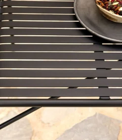 Rechthoekige metalen tuintafel 172 Gaby zwart
