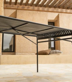 Rechthoekige metalen tuintafel 172 Gaby zwart