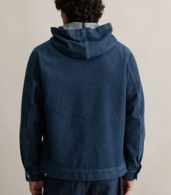 Regular spijkerjas met capuchon