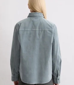 Relaxed overhemd van fluweel